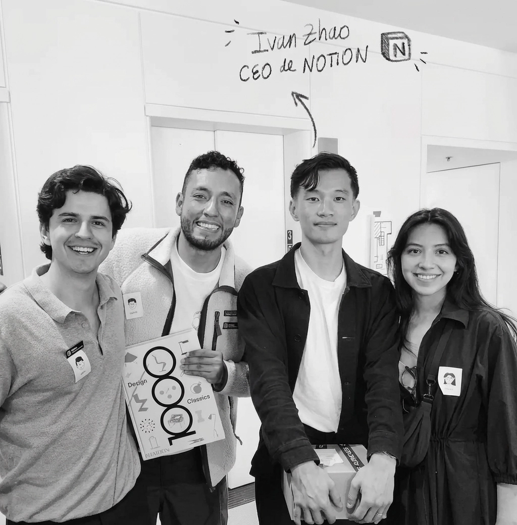 Equipo Produteka con Ivan Zhao, CEO de Notion